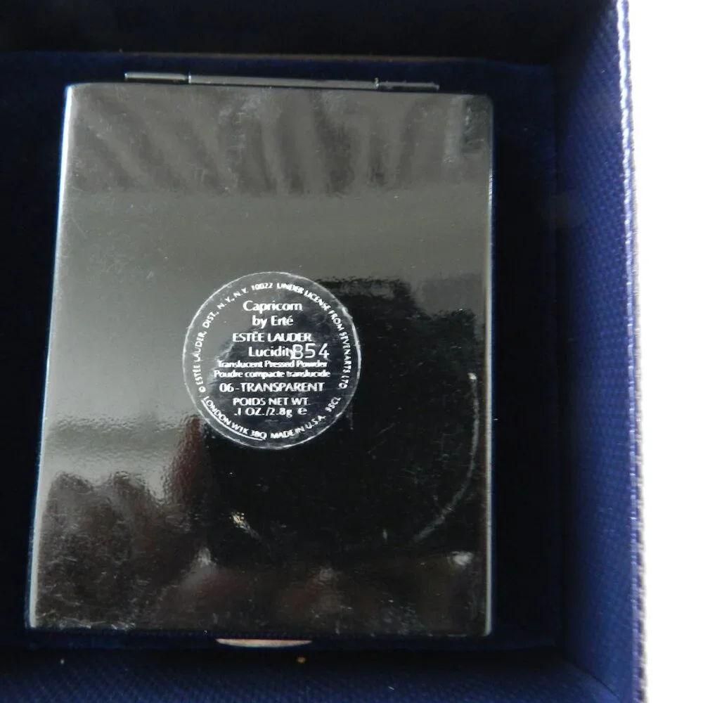 Vintage Y2K ESTEE LAUDER Capricorn By ERTE Art Deco Lucidity Powder Compact